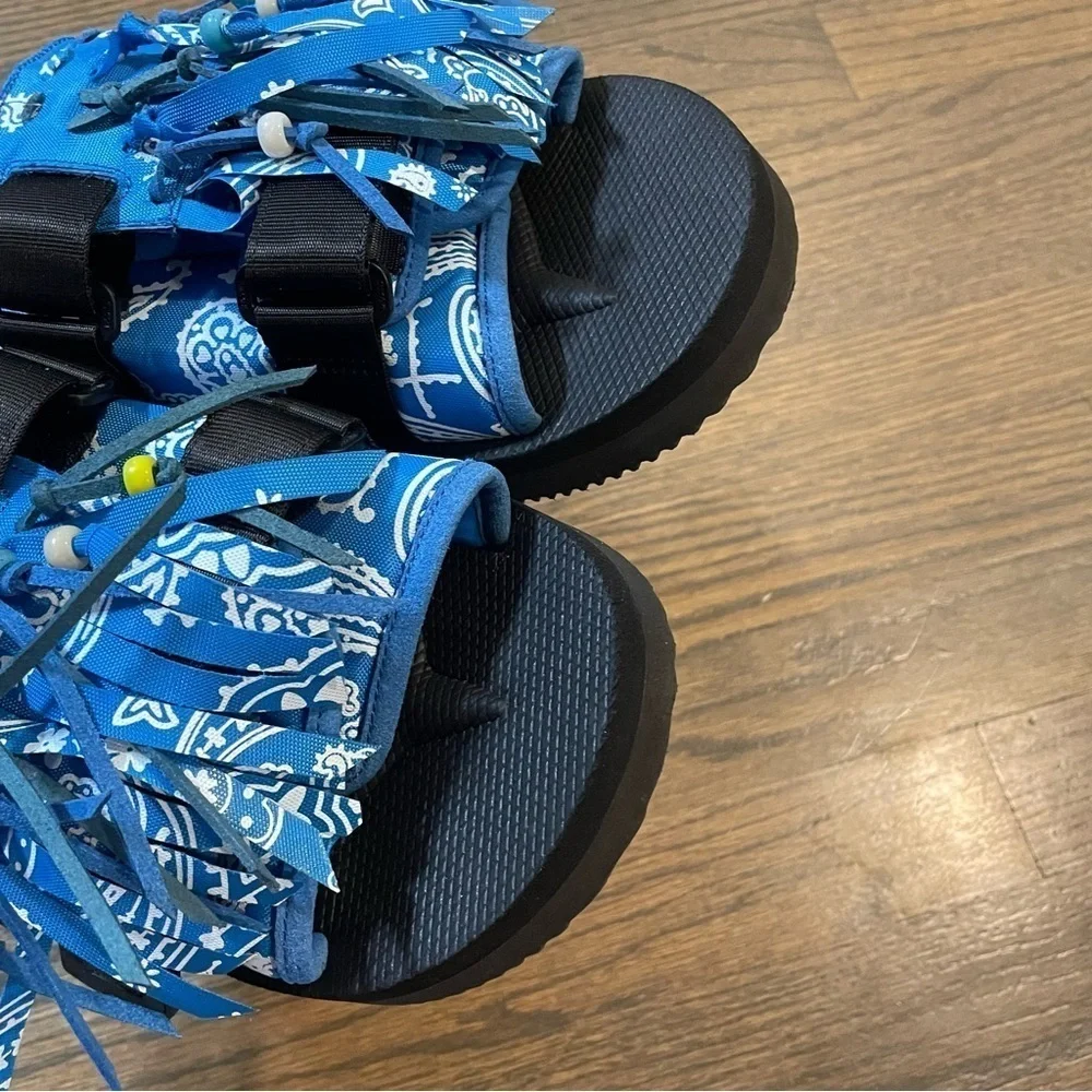 Alanui X Suicoke Moto Cab fringe-detail open-toe sandals Men’s 11